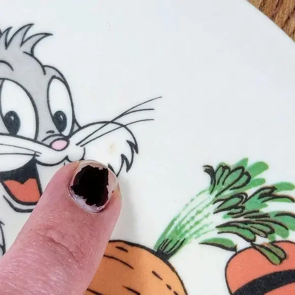 Vintage Looney Tunes Lunch Plate Elmer Daffy Duck Porky Pig Warner Brothers - Picture 3 of 4